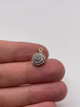 Load image into Gallery viewer, 9ct gold diamond cluster pendant
