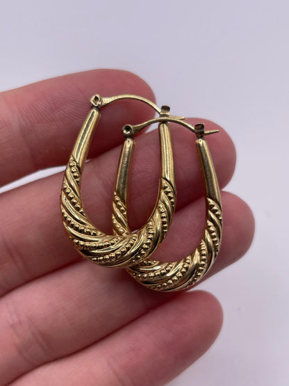 9ct gold creole earrings