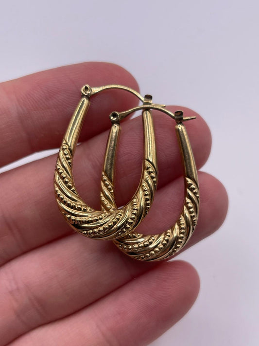 9ct gold creole earrings