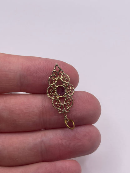 9ct gold amethyst pendant