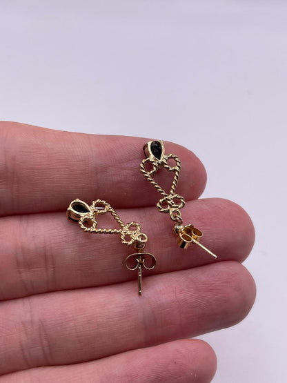 9ct gold sapphire earrings