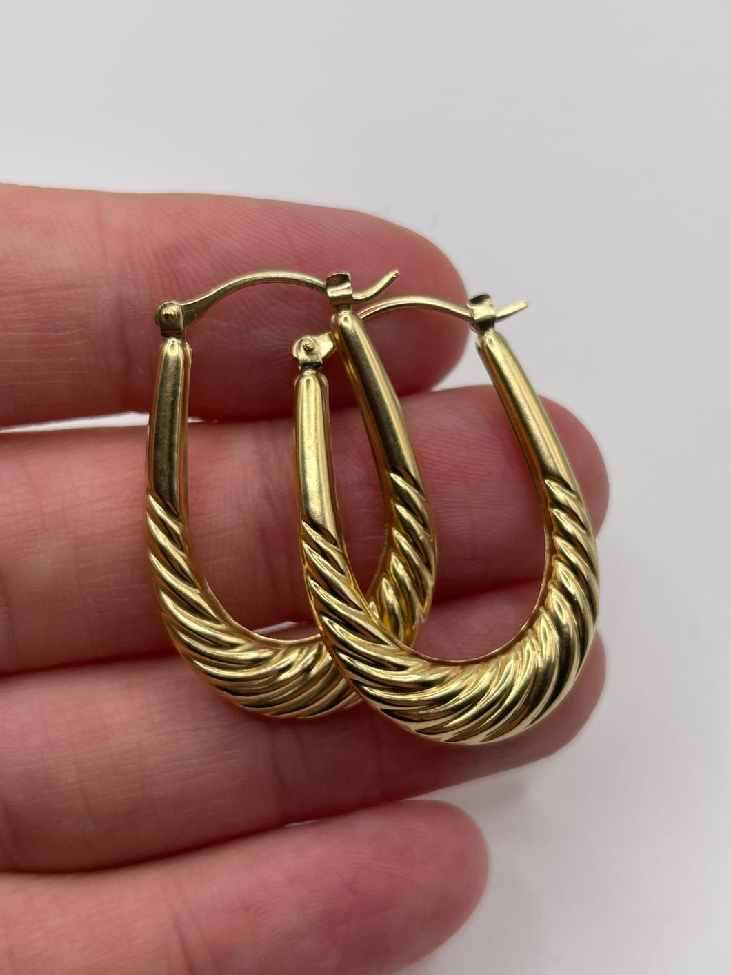9ct gold creole earrings
