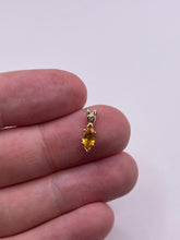 Load image into Gallery viewer, 9ct gold yellow sapphire and diamond pendant
