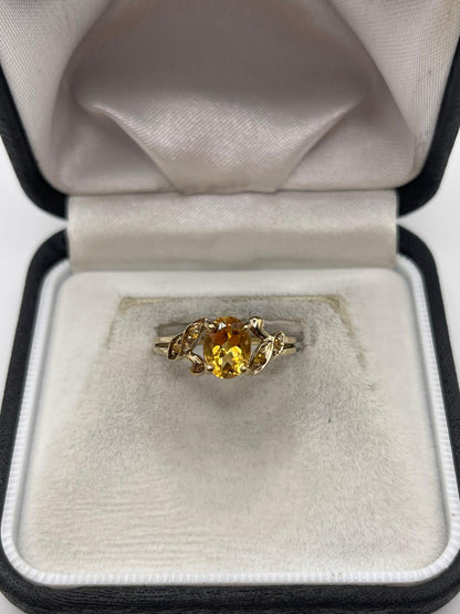 9ct gold citrine ring