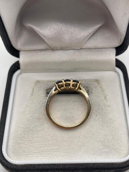 9ct gold topaz cluster ring