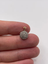Load image into Gallery viewer, 9ct gold diamond cluster pendant
