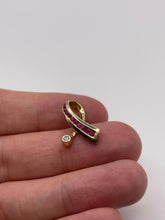Load image into Gallery viewer, 9ct gold ruby and diamond pendant
