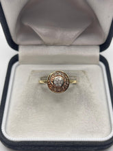 Load image into Gallery viewer, 9ct gold diamond cluster ring
