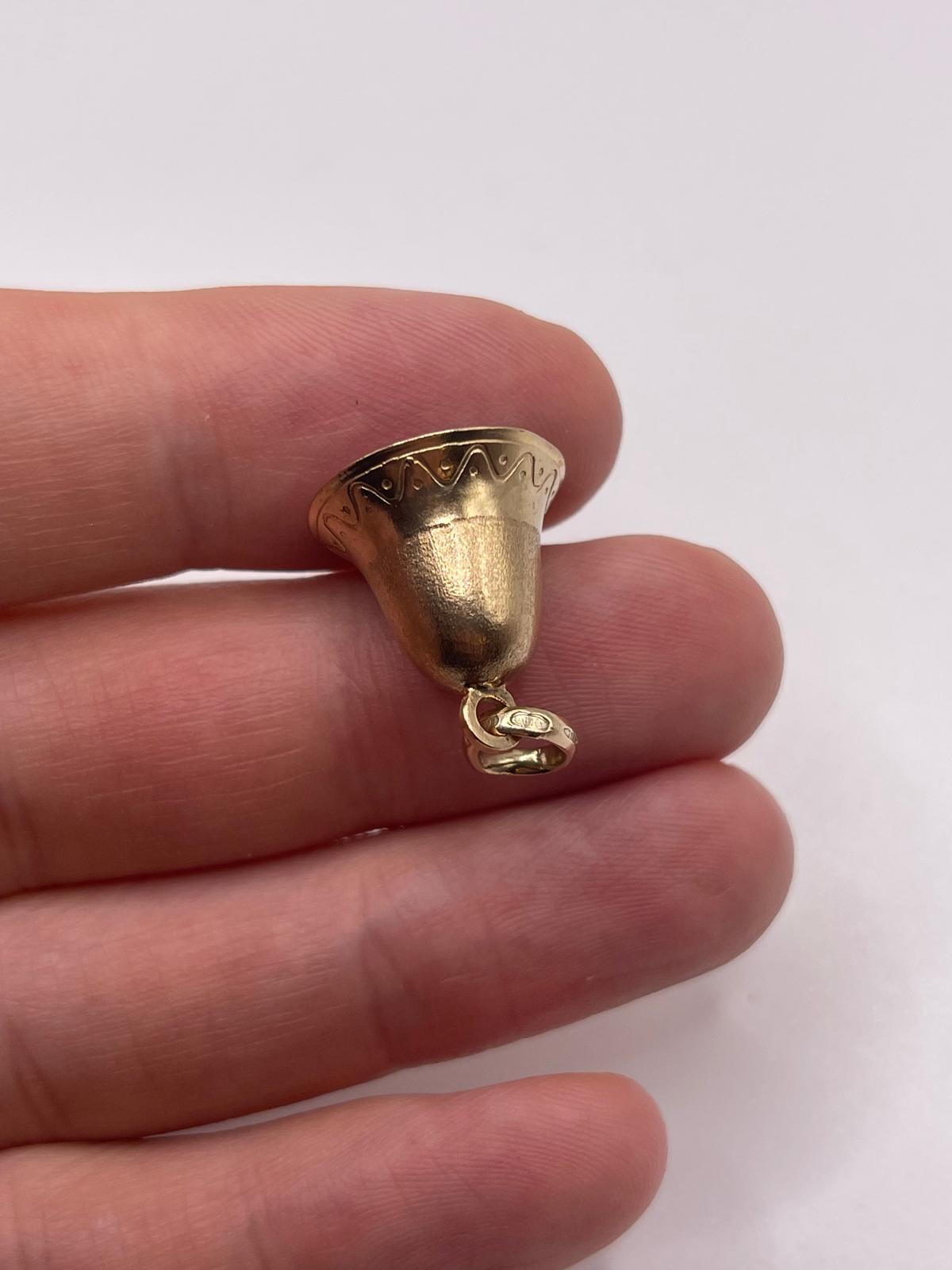 9ct gold bell charm