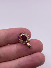 Load image into Gallery viewer, 9ct gold amethyst and diamond pendant
