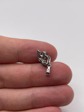 Load image into Gallery viewer, 9ct white gold sapphire and diamond pendant

