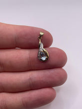 Load image into Gallery viewer, 9ct gold topaz and diamond pendant
