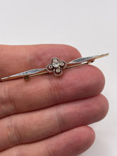 Load image into Gallery viewer, Antique 15ct white gold old cut diamond brooch
