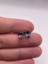 Load image into Gallery viewer, 9ct gold blueberry quartz earrings
