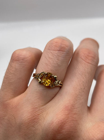 9ct gold citrine ring