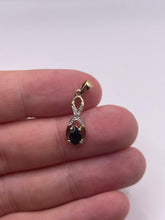 Load image into Gallery viewer, 9ct gold sapphire and diamond pendant
