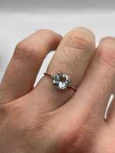 Load image into Gallery viewer, 14ct white gold topaz and diamond ring
