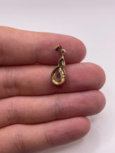 Load image into Gallery viewer, 9ct gold topaz and diamond pendant
