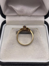 Load image into Gallery viewer, 9ct gold amethyst and diamond ring
