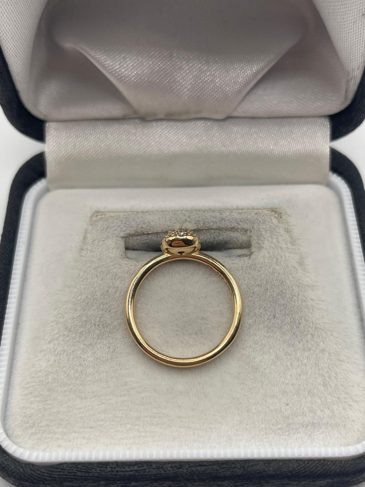 14ct gold cz cluster ring