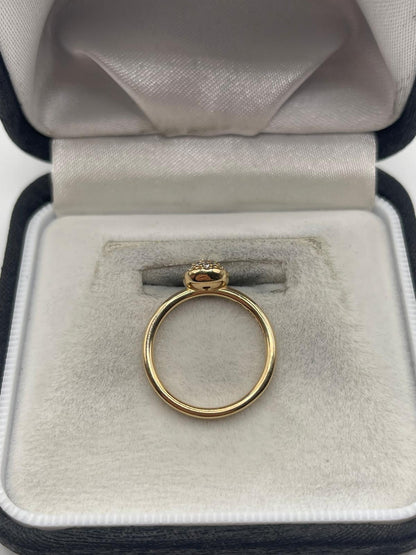 14ct gold cz cluster ring