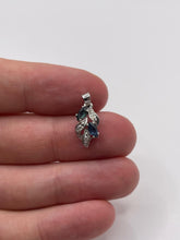 Load image into Gallery viewer, 9ct white gold sapphire and diamond pendant
