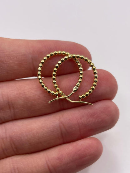 9ct gold creole earrings