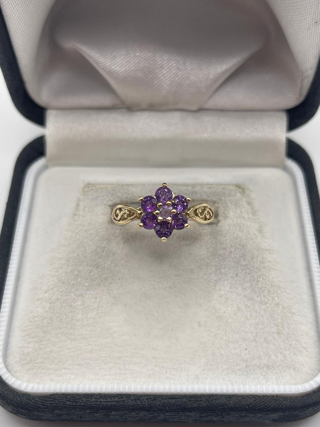 9ct gold amethyst ring