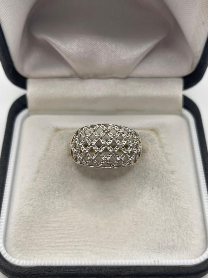 9ct gold diamond ring