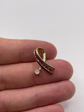 Load image into Gallery viewer, 9ct gold ruby and diamond pendant
