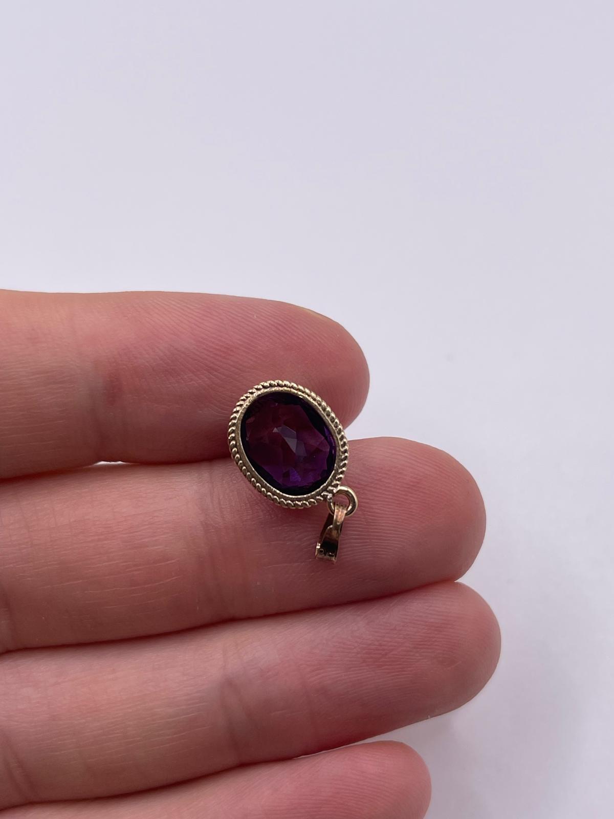 9ct gold amethyst pendant