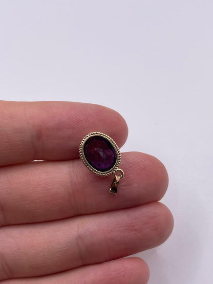9ct gold amethyst pendant