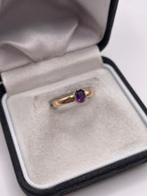 Load image into Gallery viewer, 9ct gold amethyst ring
