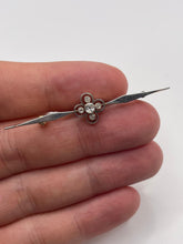 Load image into Gallery viewer, Antique 15ct white gold old cut diamond brooch
