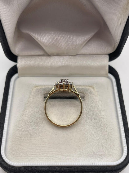 9ct gold ruby and diamond ring