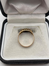 Load image into Gallery viewer, 9ct gold sapphire, paste and diamond ring
