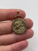 Load image into Gallery viewer, 9ct gold st George pendant
