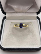 Load image into Gallery viewer, 14ct gold tanzanite and diamond ring
