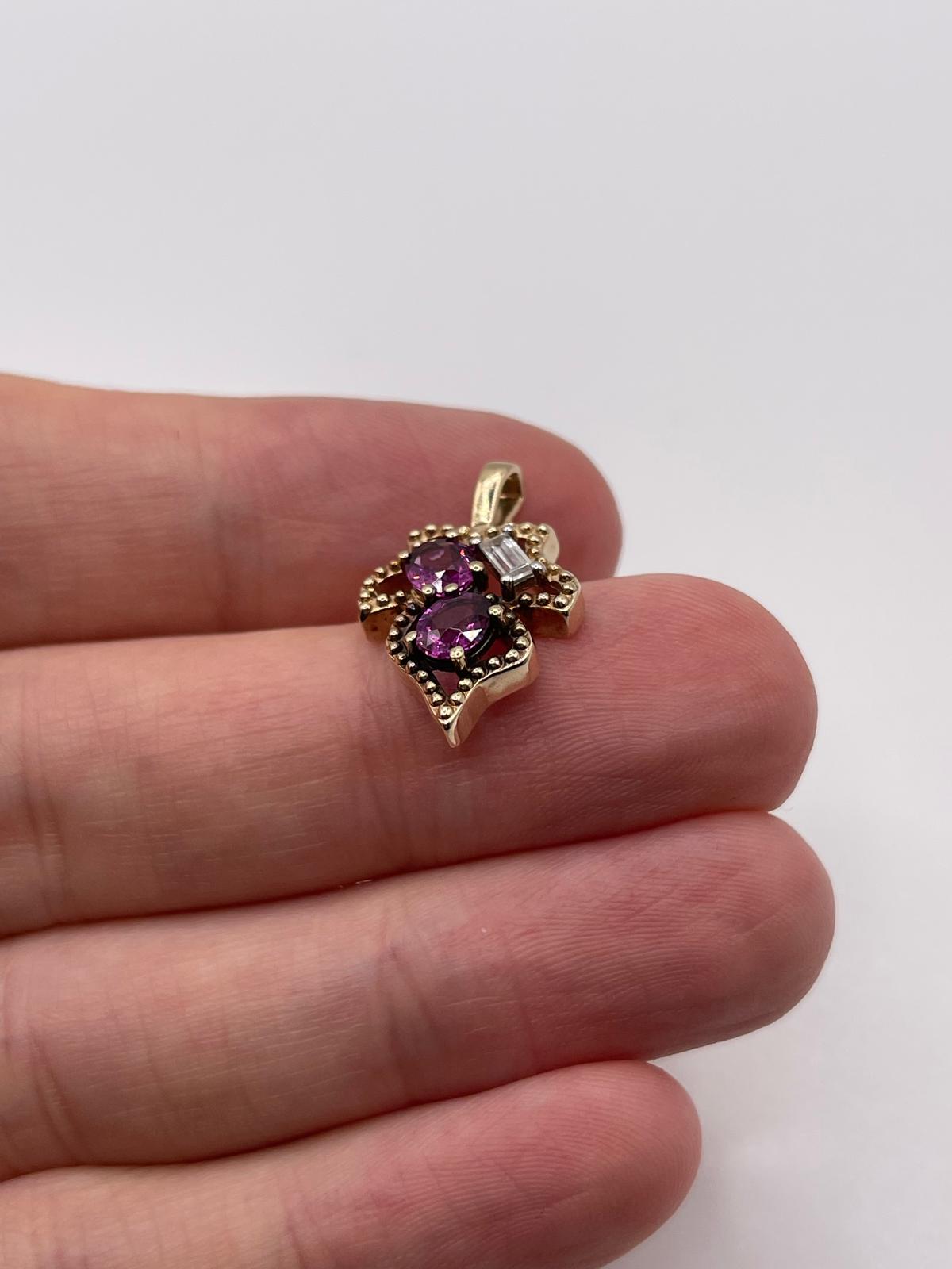 9ct gold multigem pendant