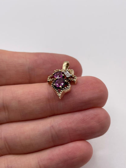 9ct gold multigem pendant