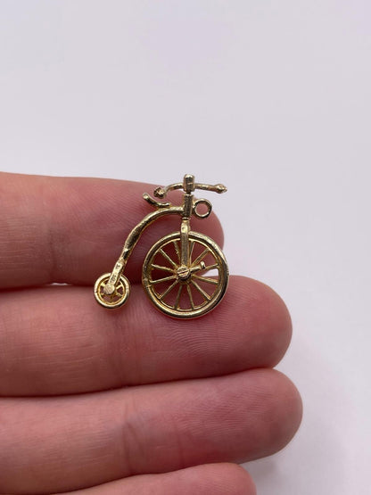 9ct gold penny farthing charm