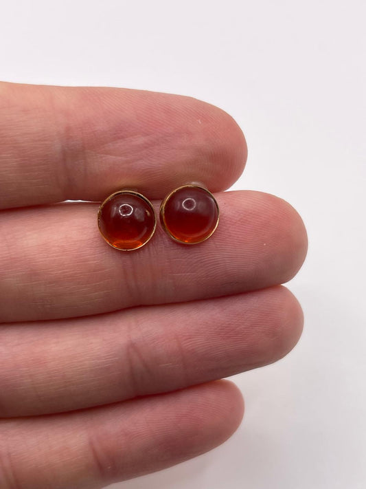 9ct gold amber earrings