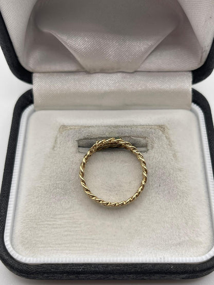 9ct gold emerald ring