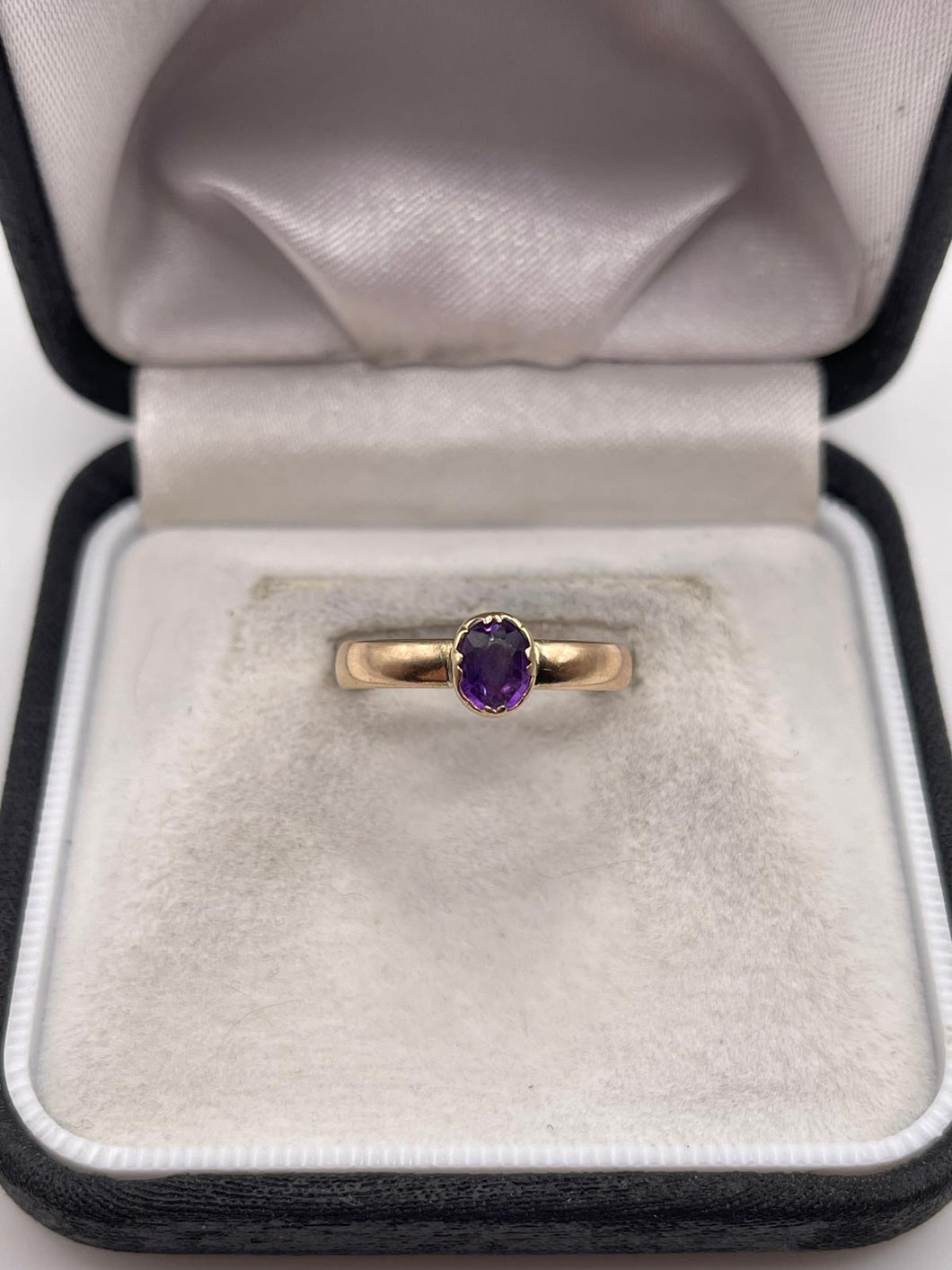 9ct gold amethyst ring