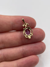 Load image into Gallery viewer, 9ct gold amethyst pendant
