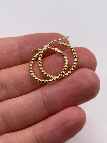 9ct gold creole earrings