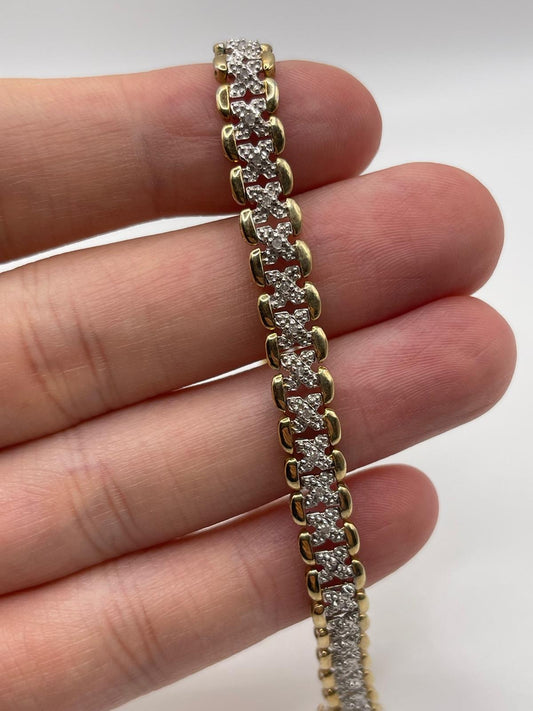 9ct gold diamond bracelet