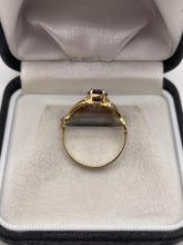 Load image into Gallery viewer, 9ct gold amethyst ring
