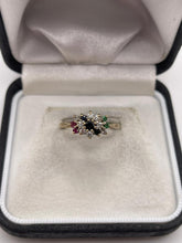 Load image into Gallery viewer, 9ct gold multigem ring
