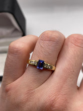 Load image into Gallery viewer, 14ct gold tanzanite and diamond ring
